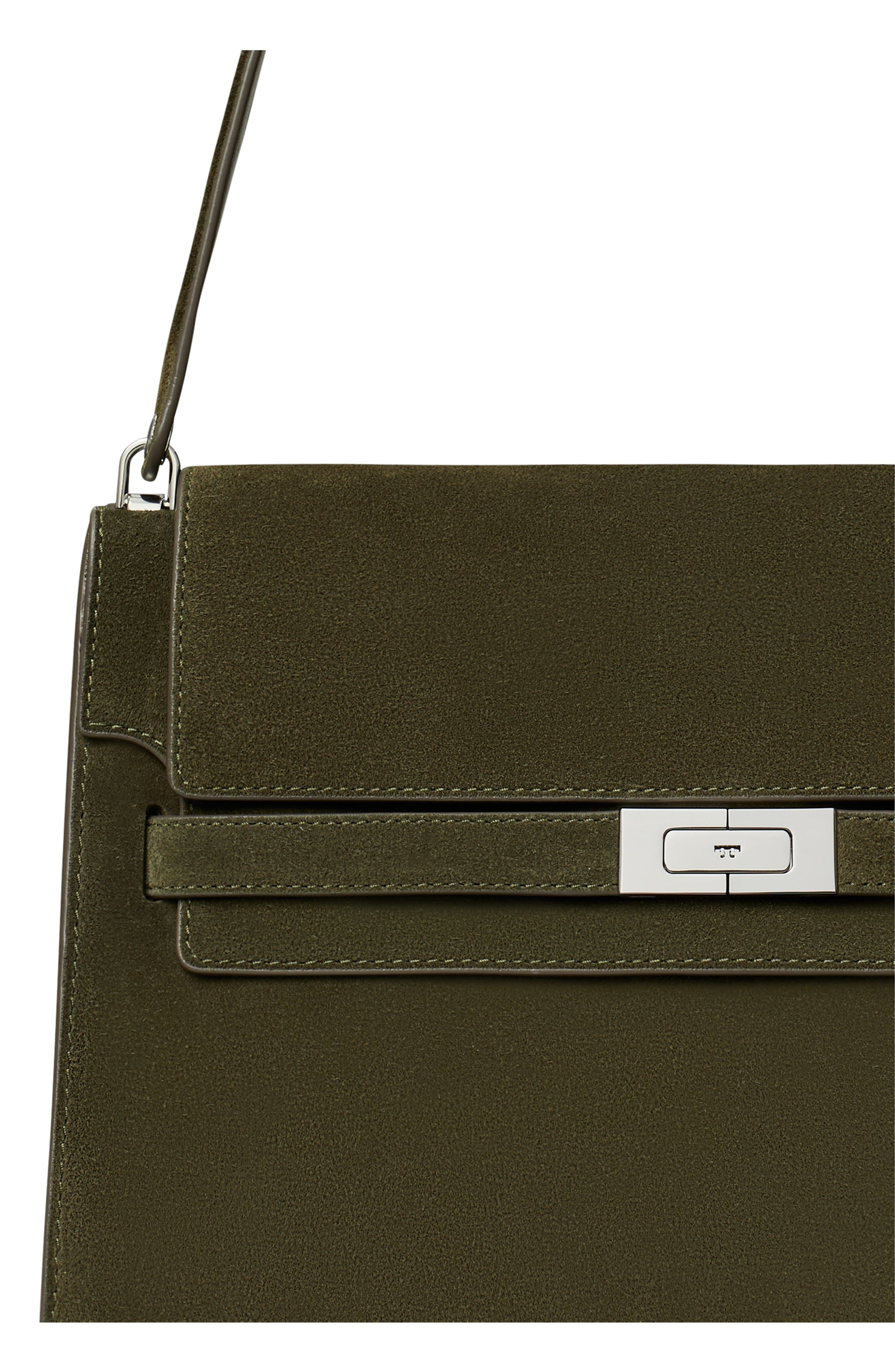 Large Lee Radziwill Suede Shoulder Bag, Alternate, color, DARK LECCIO