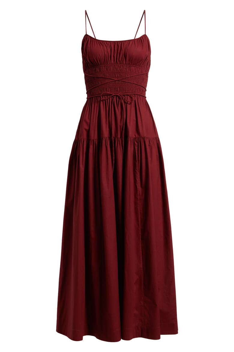 Safia Organic Cotton Maxi Dress, Alternate, color, DEEP RUBY