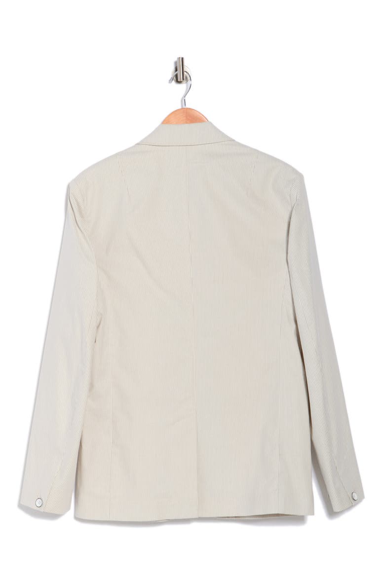 Butler Stripe Notch Lapel Stretch Cotton Blazer, Alternate, color, GREY STRIPES