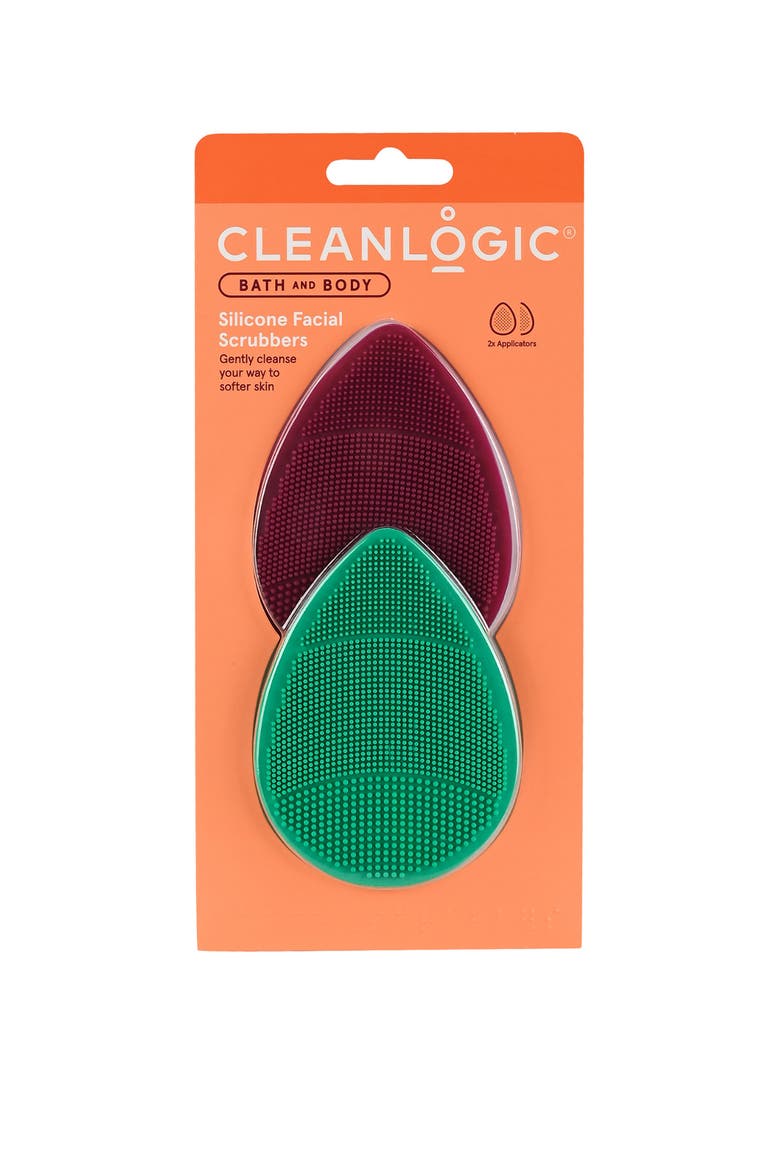 2-Pack Silicone Facial Scrubbers, Alternate, color, NO COLOR