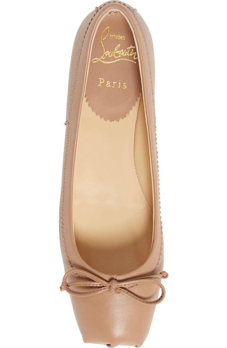 Christian Louboutin Mamadrague Square Toe Ballet Flat, Alternate, color, Nude