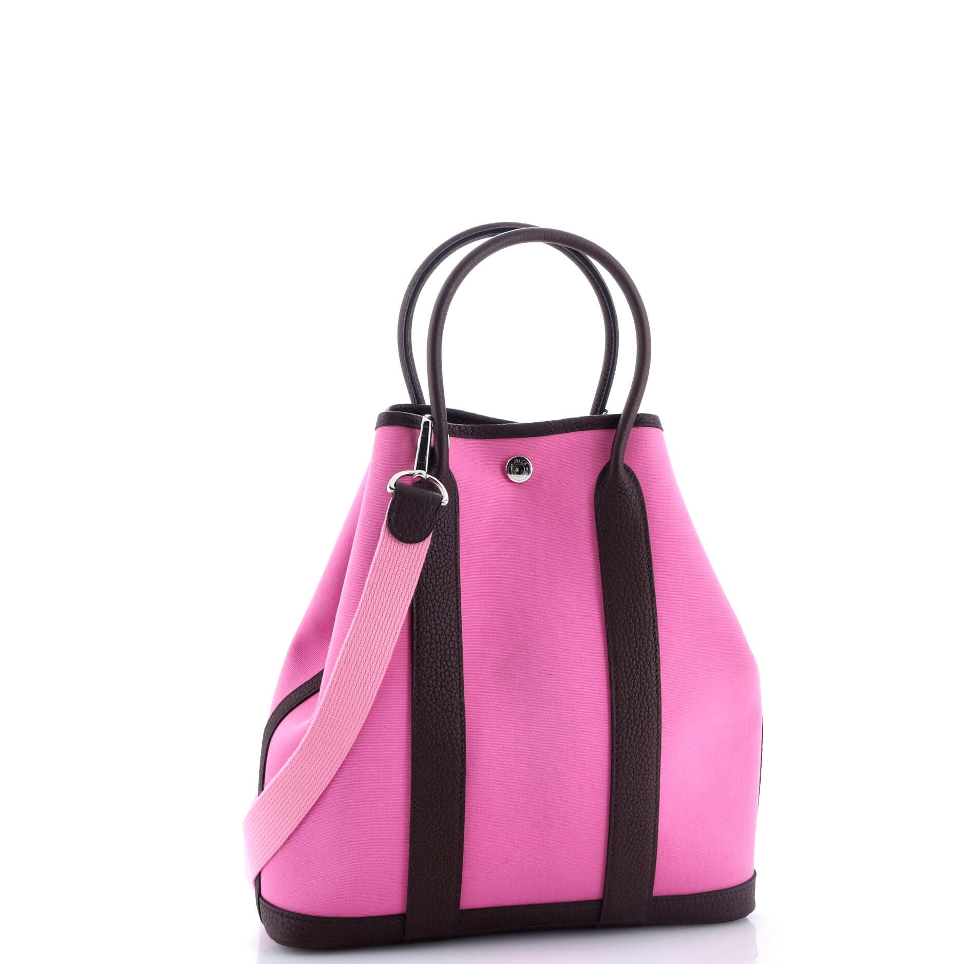 Pre-Owned Hermes Garden File Tote Toile and Leather 28, Alternate, color, 