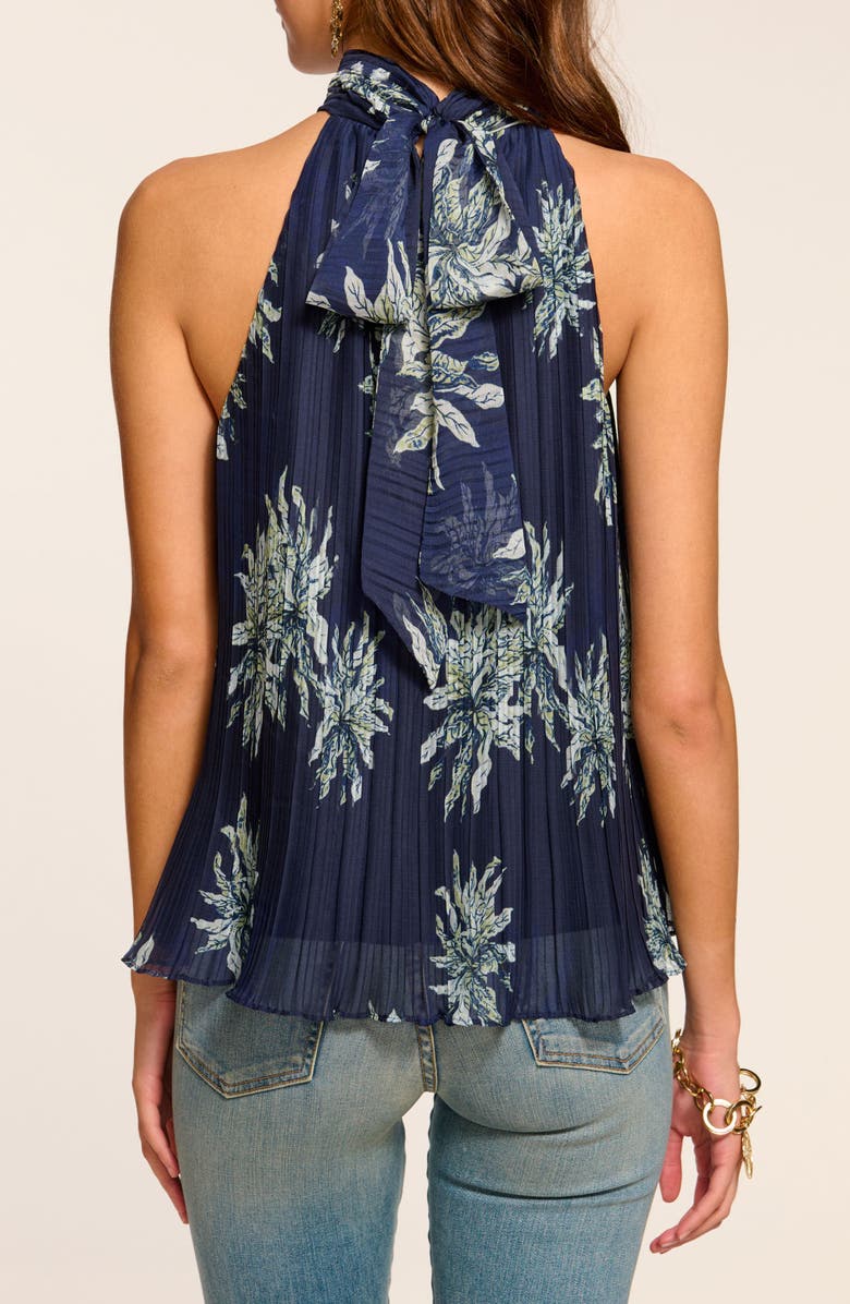 Ramy Brook Racquel Print Tie Back Sleeveless Top, Alternate, color, 