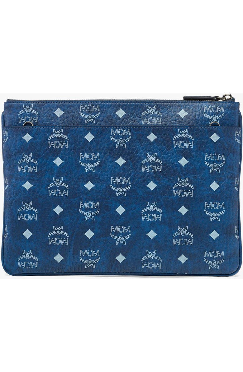 MCM Crossbody Pouch in Visetos Original, Alternate, color, Blue