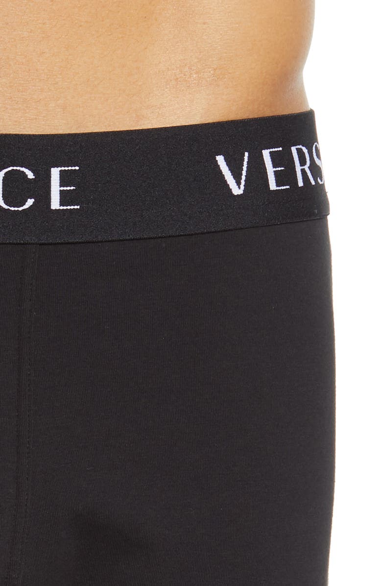 Versace 2-Pack Logo Trunks, Alternate, color, Nero-Nero