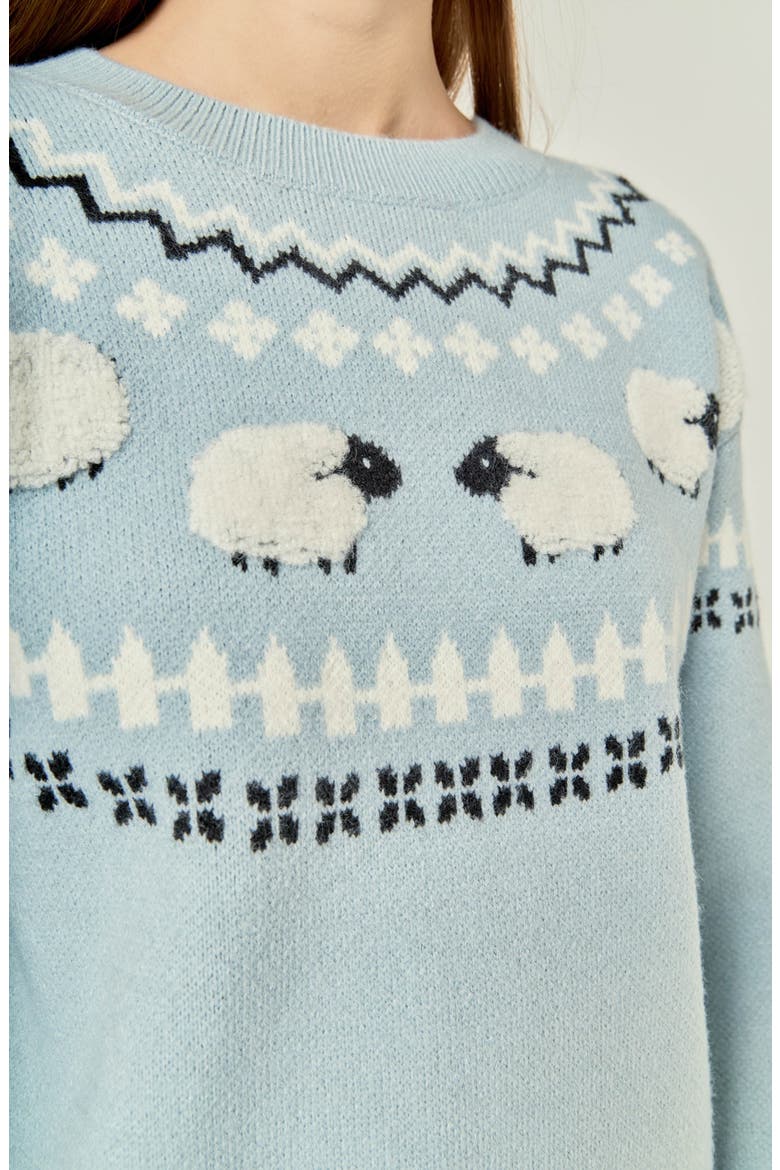 Sheep Fair Isle Sweater, Alternate, color, MULTI
