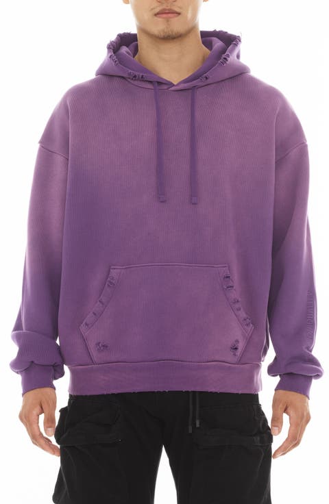 Core Distressed French Terry Pullover Hoodie