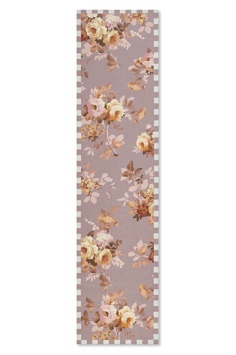 Taupe Wild Rose Washable Rug, Main, color, TAUPE