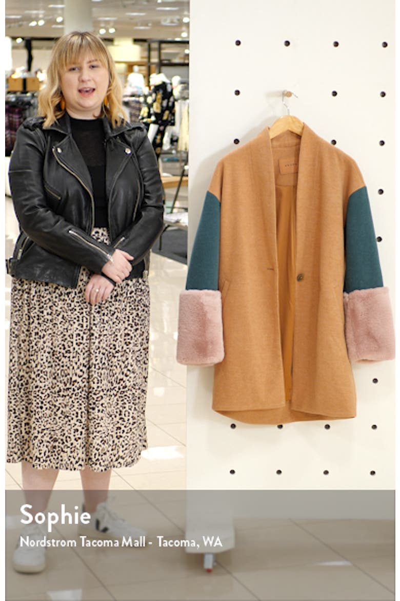 Out of Office Faux Fur Cuff Coat video