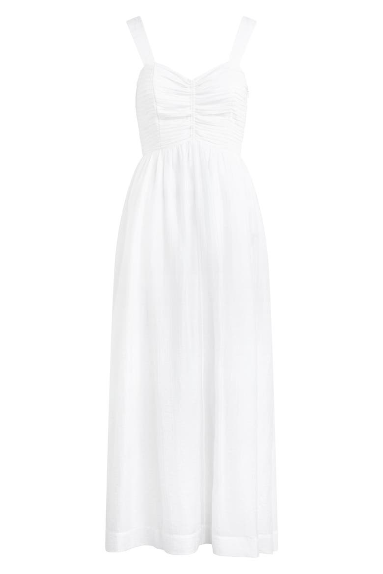 The Pretty Pintuck Sleeveless Maxi Dress, Alternate, color, WHITE