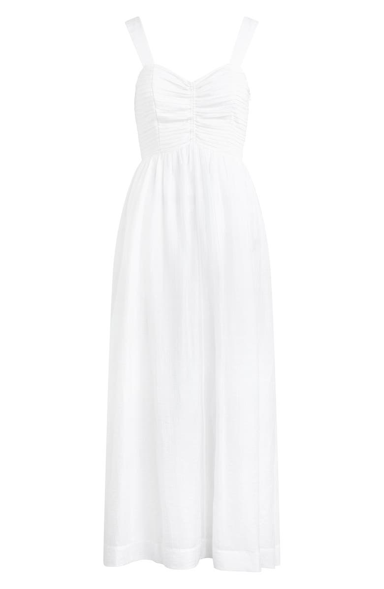 Favorite Daughter The Pretty Pintuck Sleeveless Maxi Dress, Alternate, color, White