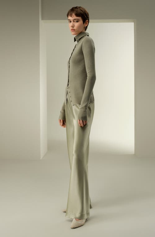 Lilysilk Slim Fit Silk Cashmere Sweater In Green