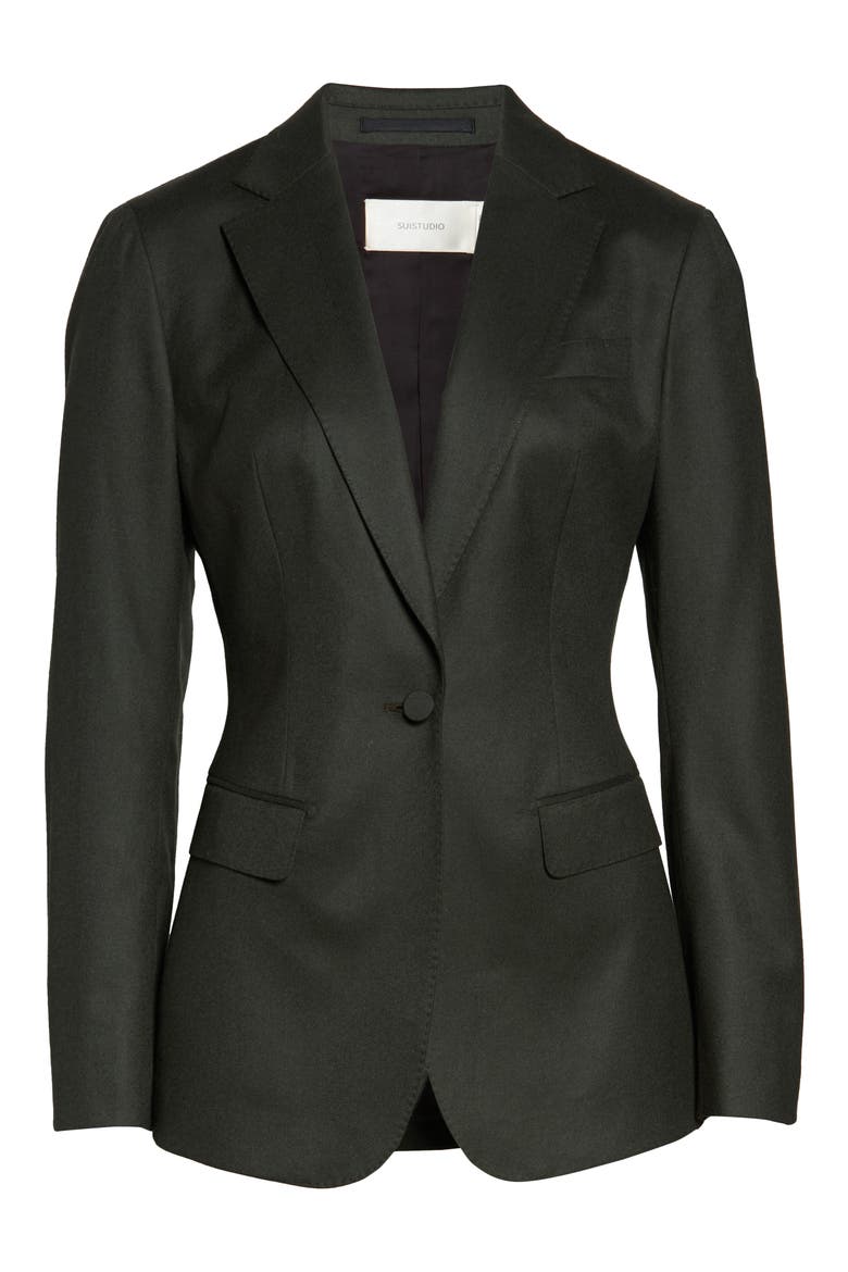 Cameron Single Breasted Wool Jacket, Alternate, color, GREEN