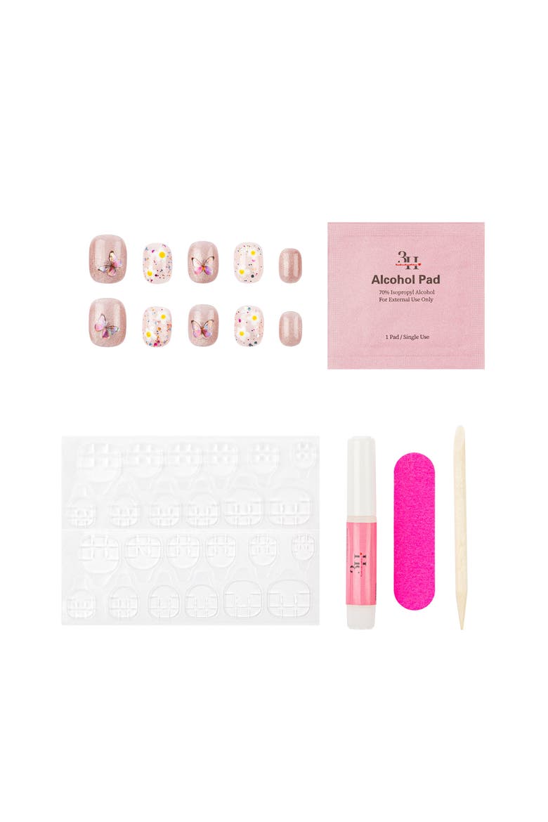 Daisy Dreams Luxury Handmade Press on Nails, Alternate, color, Dusty Pink