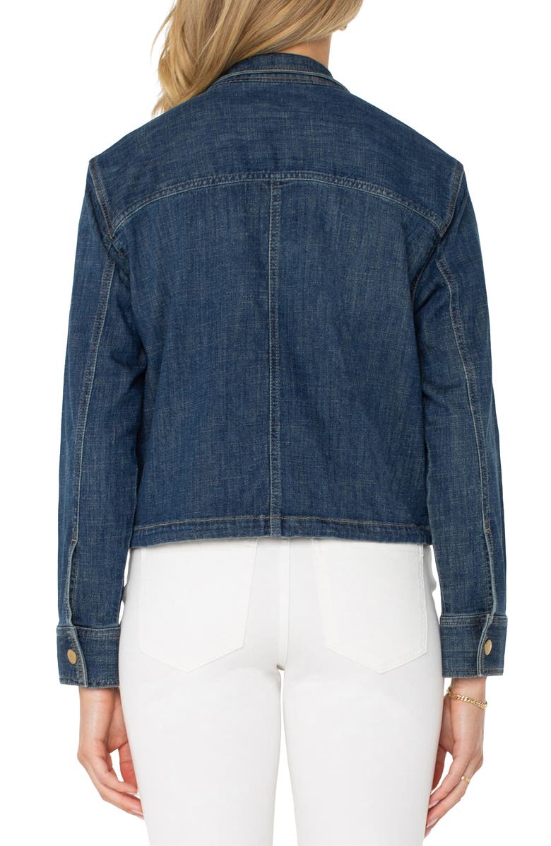 Liverpool Los Angeles Denim Crop Jacket, Alternate, color, 