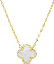 Lily Nily Kids' Mother-of-Pearl Clover Pendant Necklace