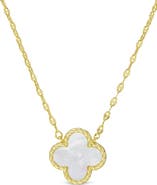 Lily Nily Kids' Mother-of-Pearl Clover Pendant Necklace