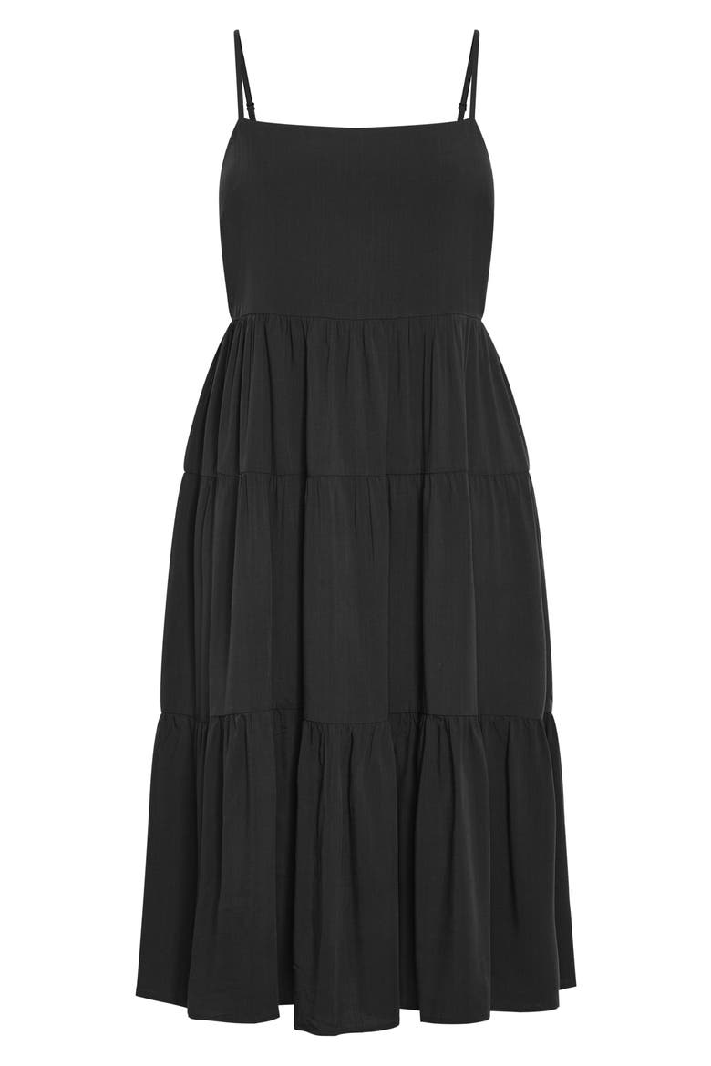 Mystic Sleeveless A-Line Dress, Alternate, color, BLACK