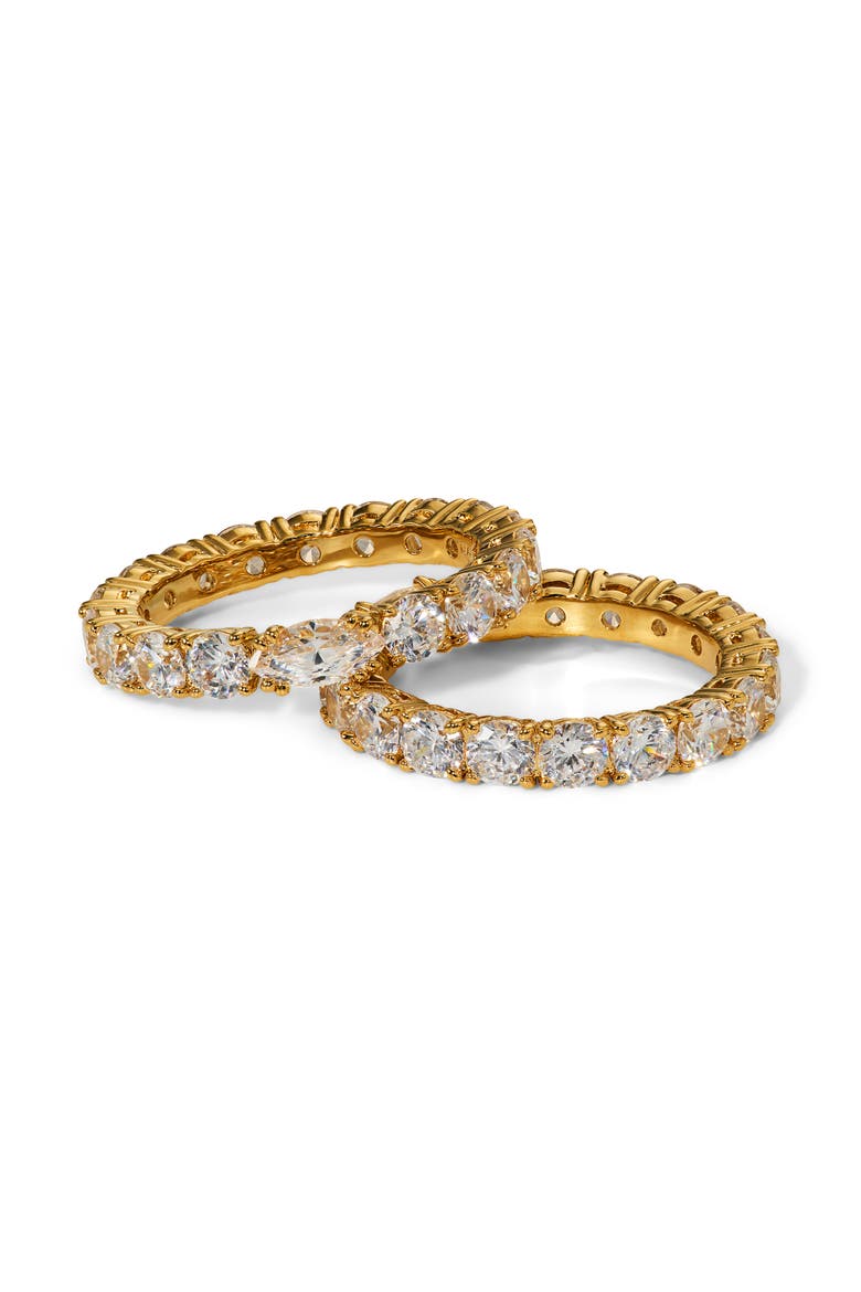 Twinnie Double Band Stack Ring, Alternate, color, GOLD
