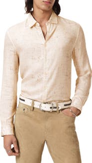 John Varvatos Luca Digital Print Button-Up Shirt