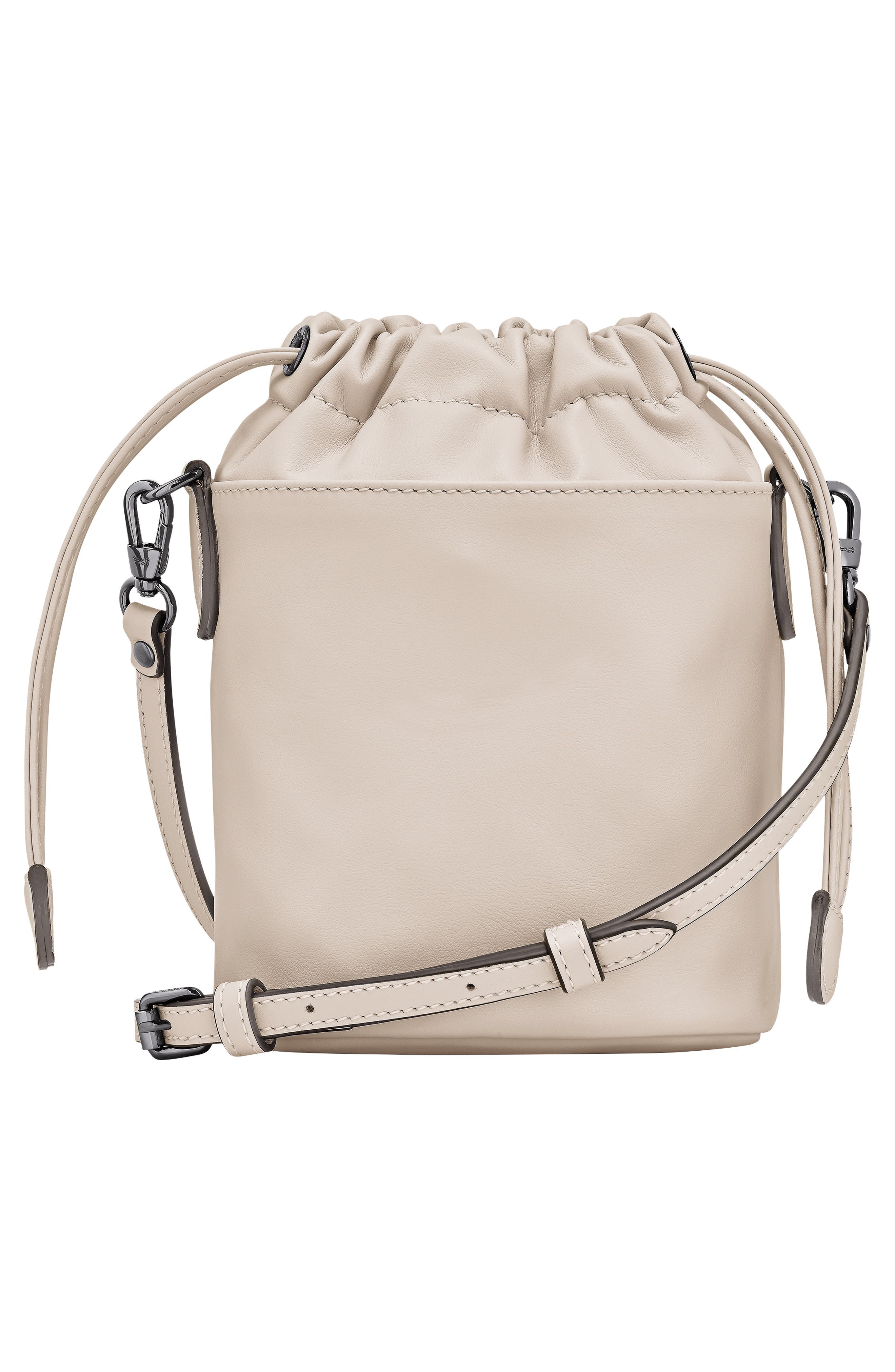 Extra Small Le Pliage Xtra Leather Bucket Bag, Alternate, color, PAPER