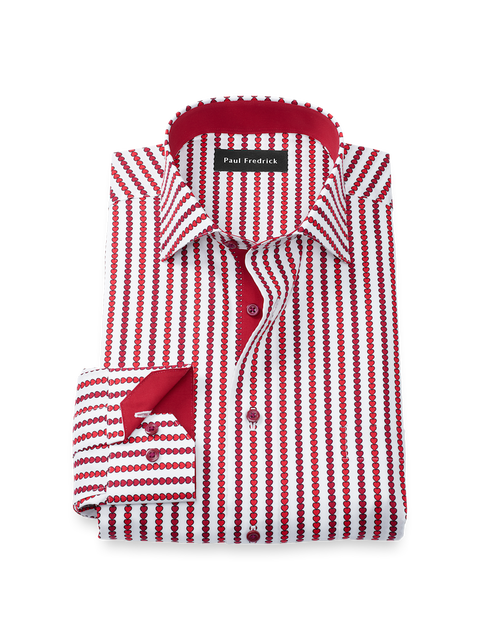 Tailored Fit Comfort Stretch Non-iron Heart Dress Shirt With Contrast Trim