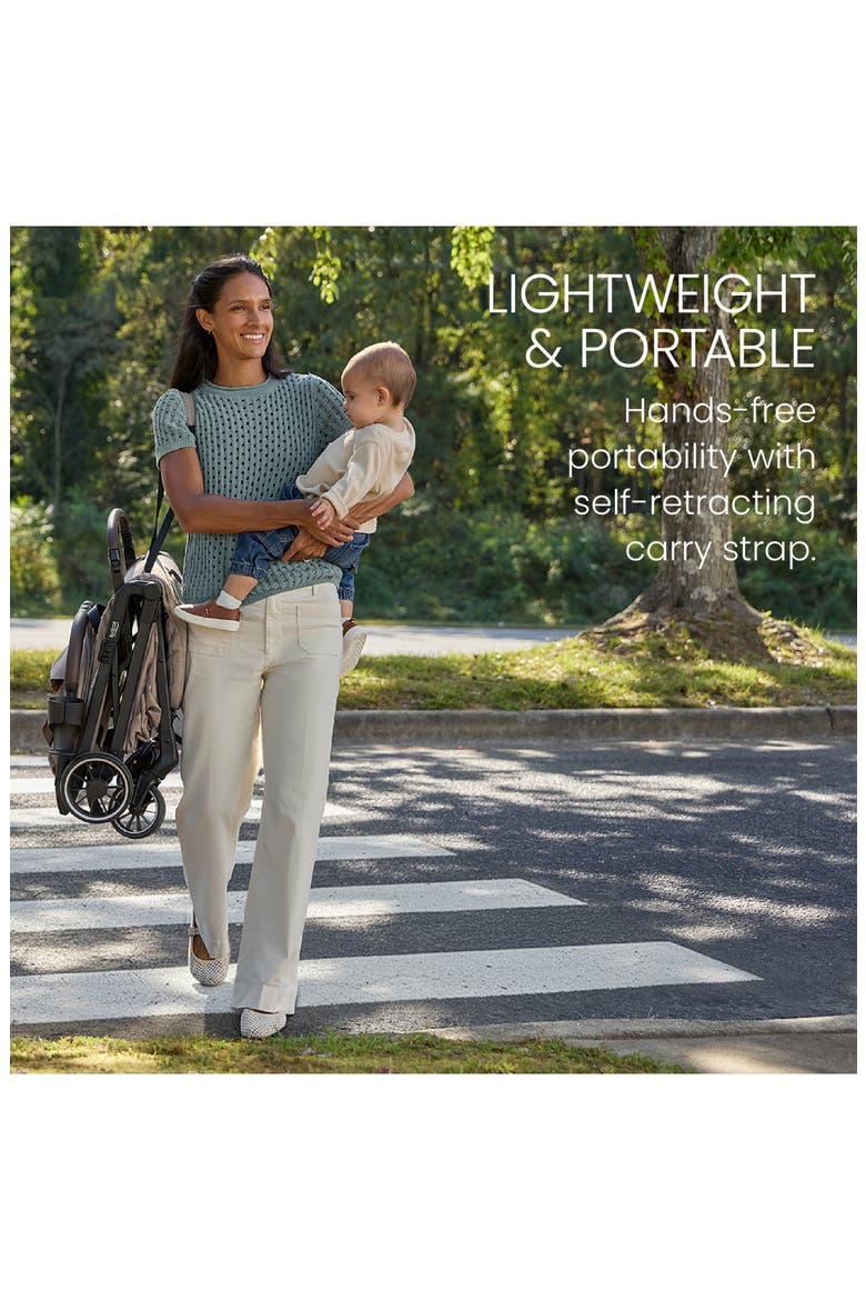 Juniper™+ Compact Stroller with Cup Holder & Carry Strap, Alternate, color, TEAK