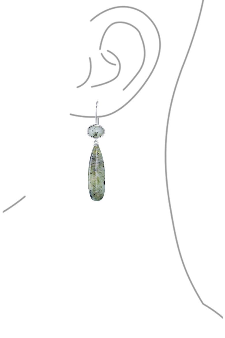 Gemstone Drop Earrings, Alternate, color, GREY