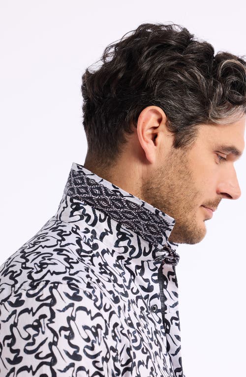 Shop Robert Graham Theron Cotton Button-up Shirt In White