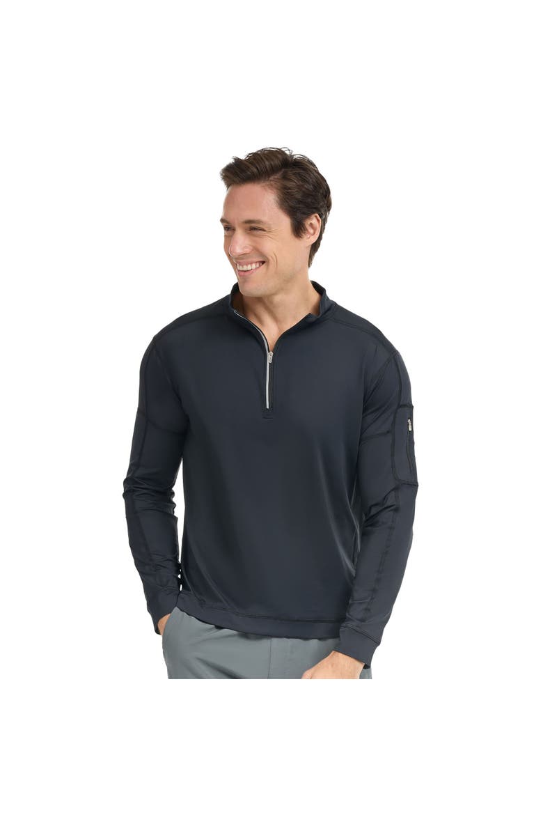 Men's Mock Zip Top, Main, color, Black