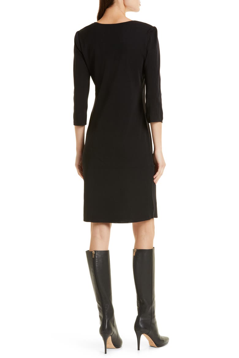 Scoop Neck Knit Dress, Alternate, color, BLACK