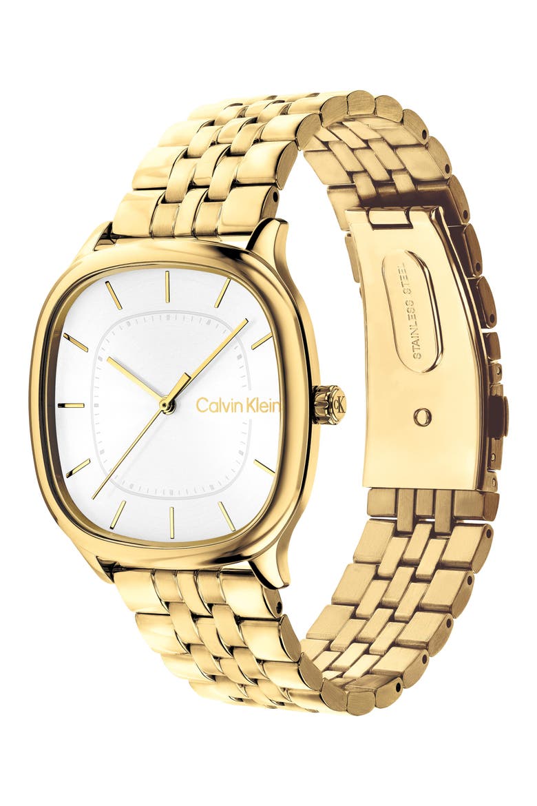 Shape Square Bracelet Watch, 37mm, Alternate, color, WHITE