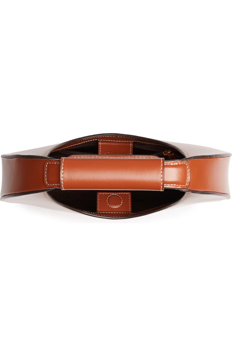 STAUD Leather Moon Bag, Alternate, color, Tan