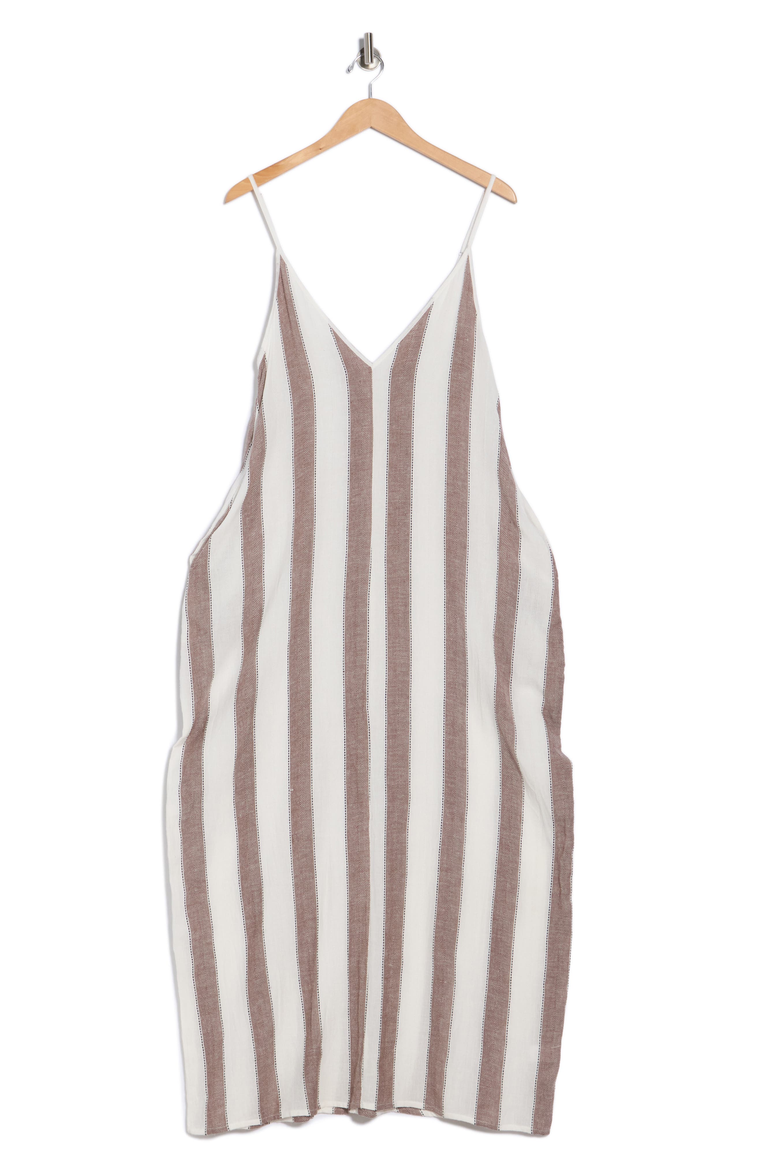 Elan Stripe Cotton Cover-Up Maxi Dress