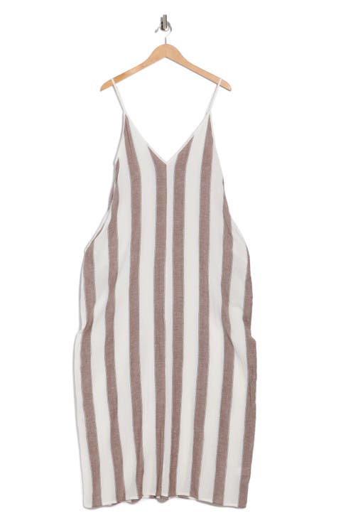 Stripe Cotton Cover-Up Maxi Dress