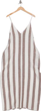 Elan Stripe Cotton Cover-Up Maxi Dress