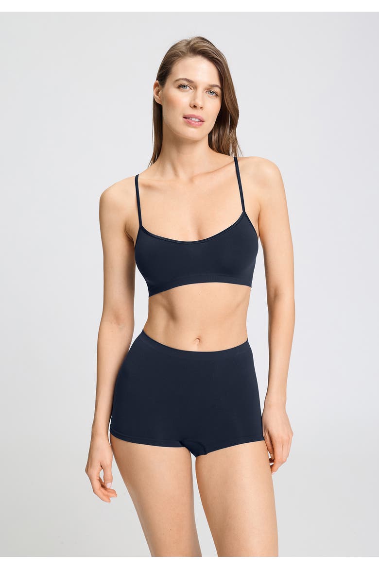 Touch Feeling Spaghetti Crop Top, Alternate, color, Deep Navy