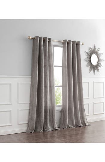 Dainty Home Single Sheer Panel Curtain In Grey