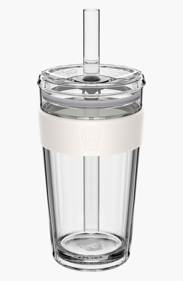 KEEPCUP Cold Cup Longplay with Boba Straw, Main, color, Chalk