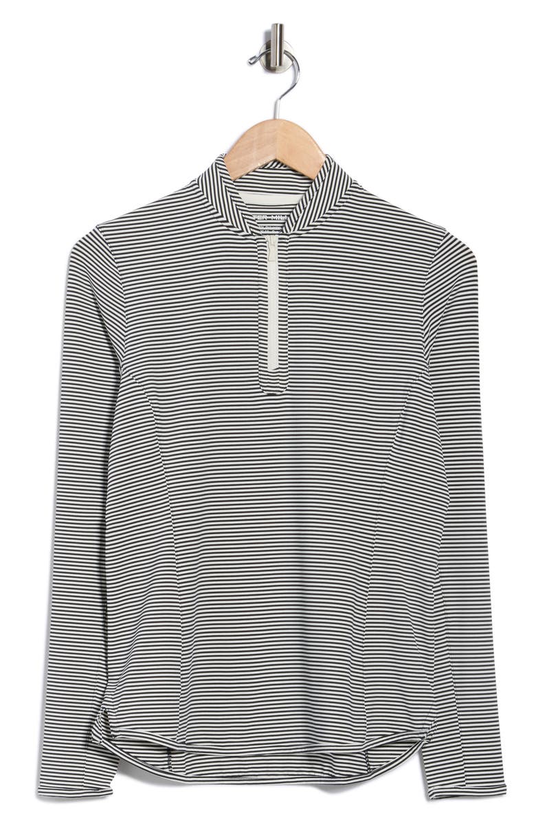 Peter Millar Vista Stripe Long Sleeve Quarter Zip Top, Alternate, color,