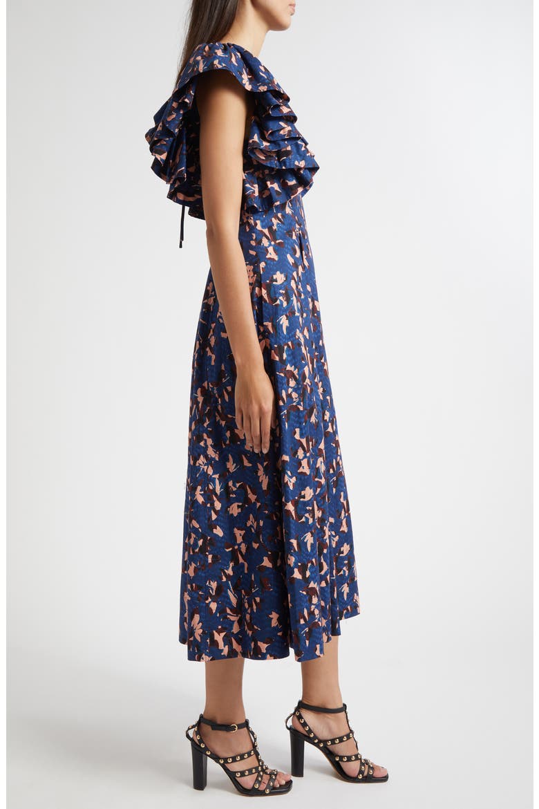 Imara Flutter Sleeve Midi Dress, Alternate, color, MIRAGE
