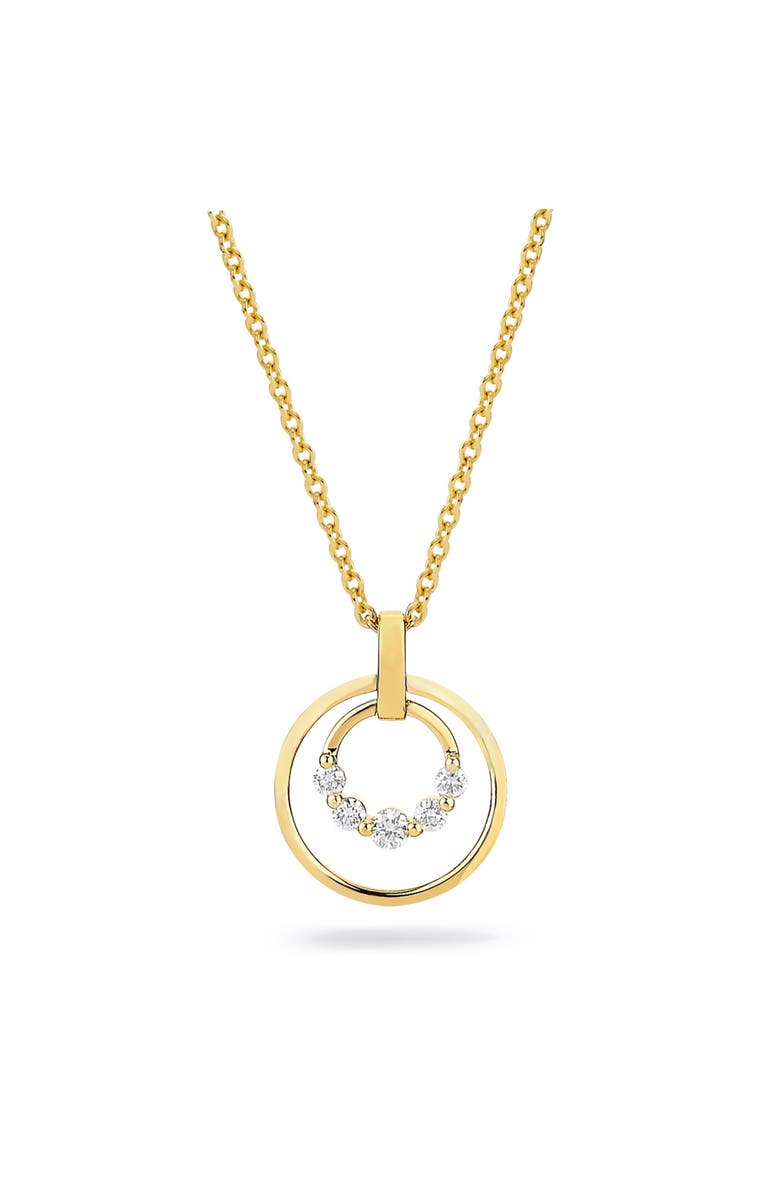 Michael M Cloud Double Ring Pendant Necklace, Alternate, color, Yellow Gold