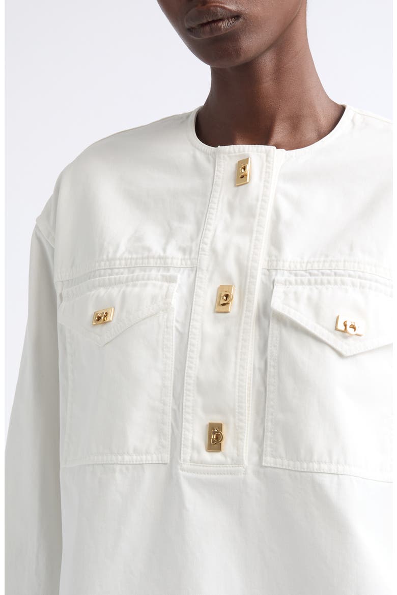 Brushed Cotton Gabardine Pullover Shirt, Alternate, color, MASCARPONE