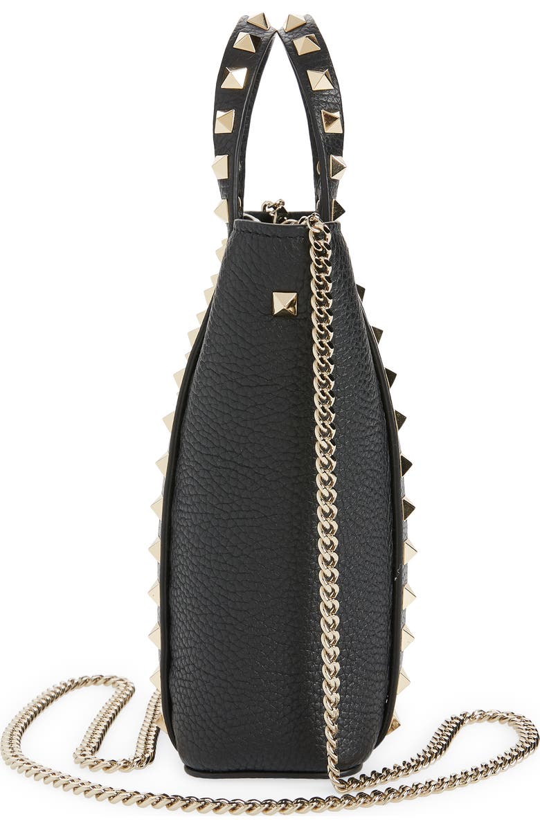 Valentino Garavani Rockstud Leather Tote, Alternate, color,