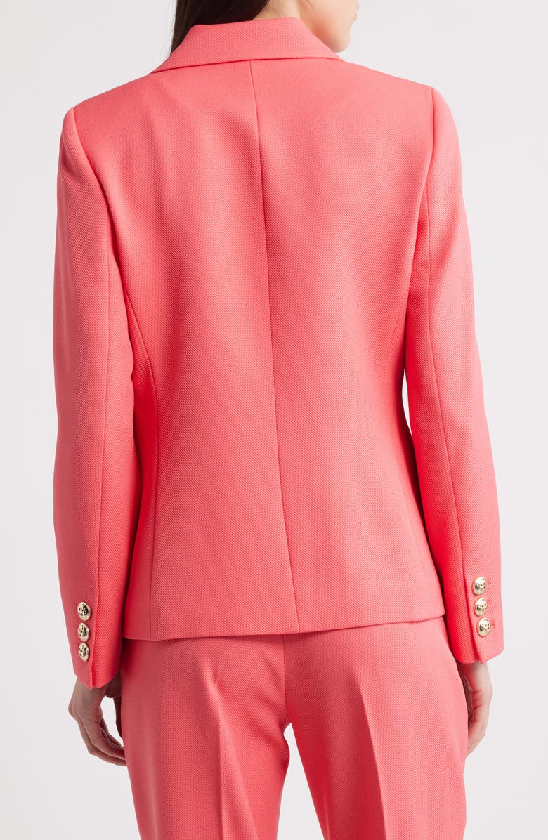 Tahari ASL Double Breasted Twill Blazer, Alternate, color, Sunset
