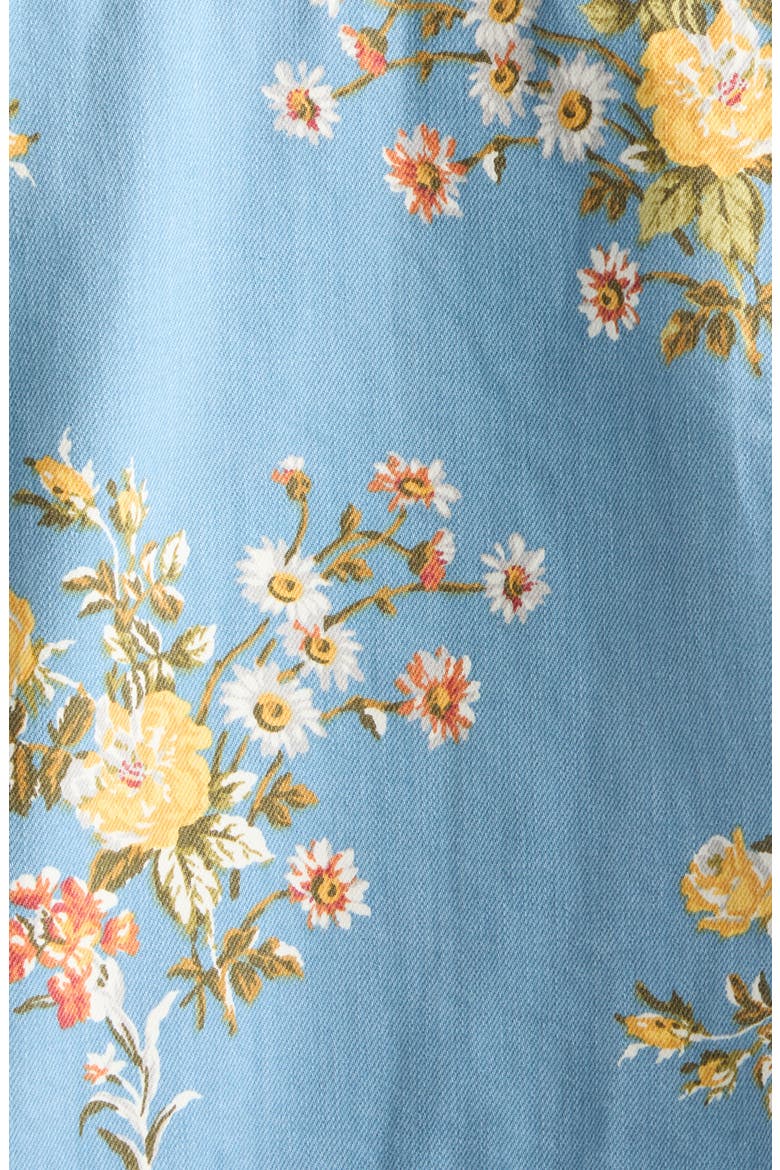 Leighton Floral Print Denim Jacket, Alternate, color, GARDEN BOUQUET