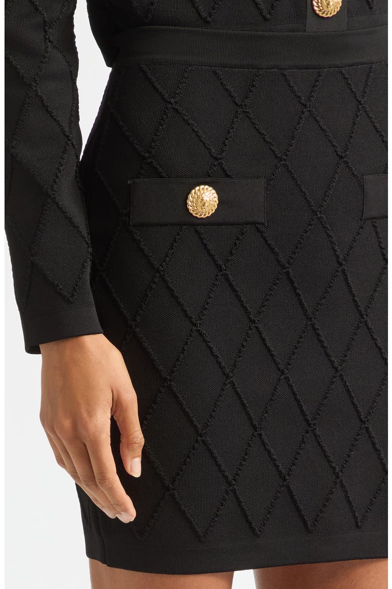 Diamond Milano Stitch Sweater Skirt, Alternate, color, 0PA BLACK