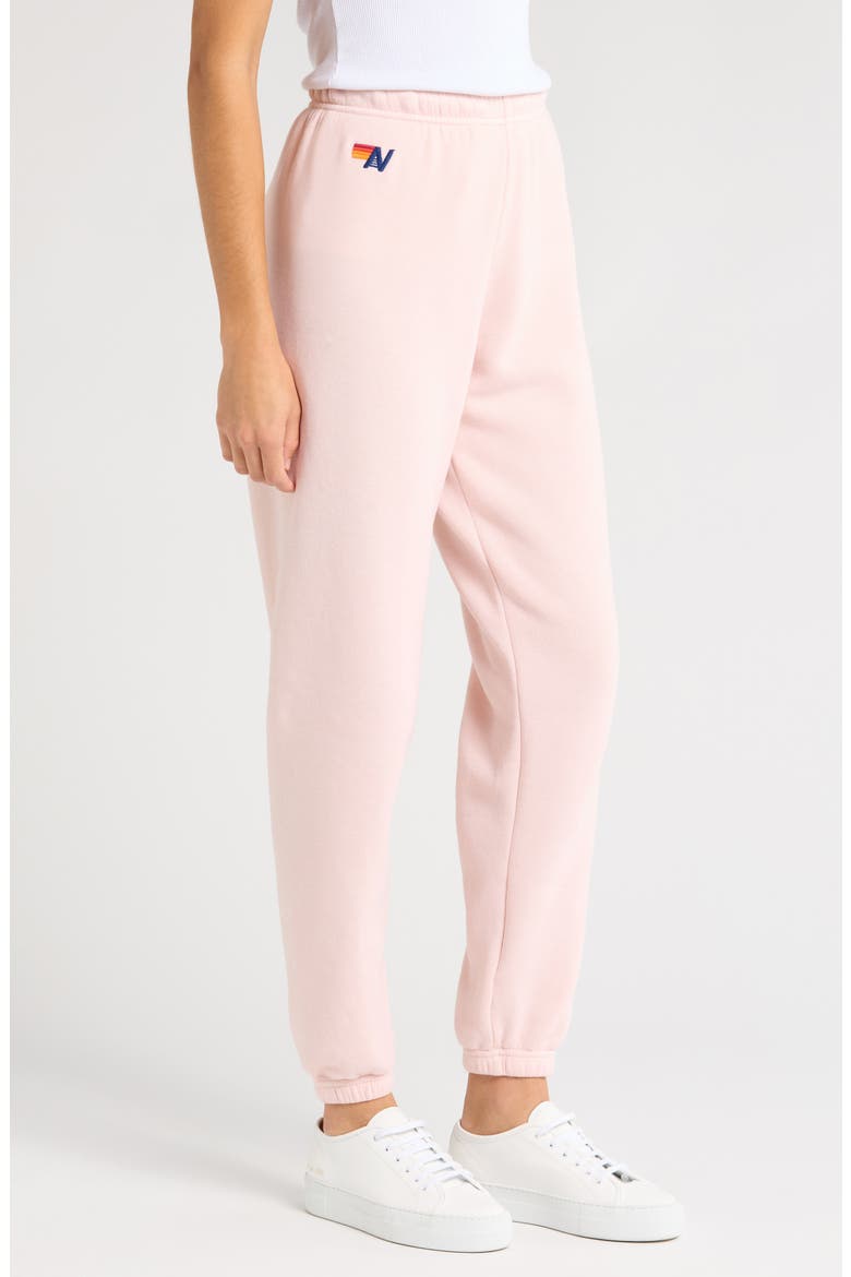 Stripe Sweatpants, Alternate, color, LIGHT PINK/ PURPLE ORANGE