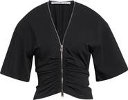 Alexander Wang Ruched Knit Zip Top