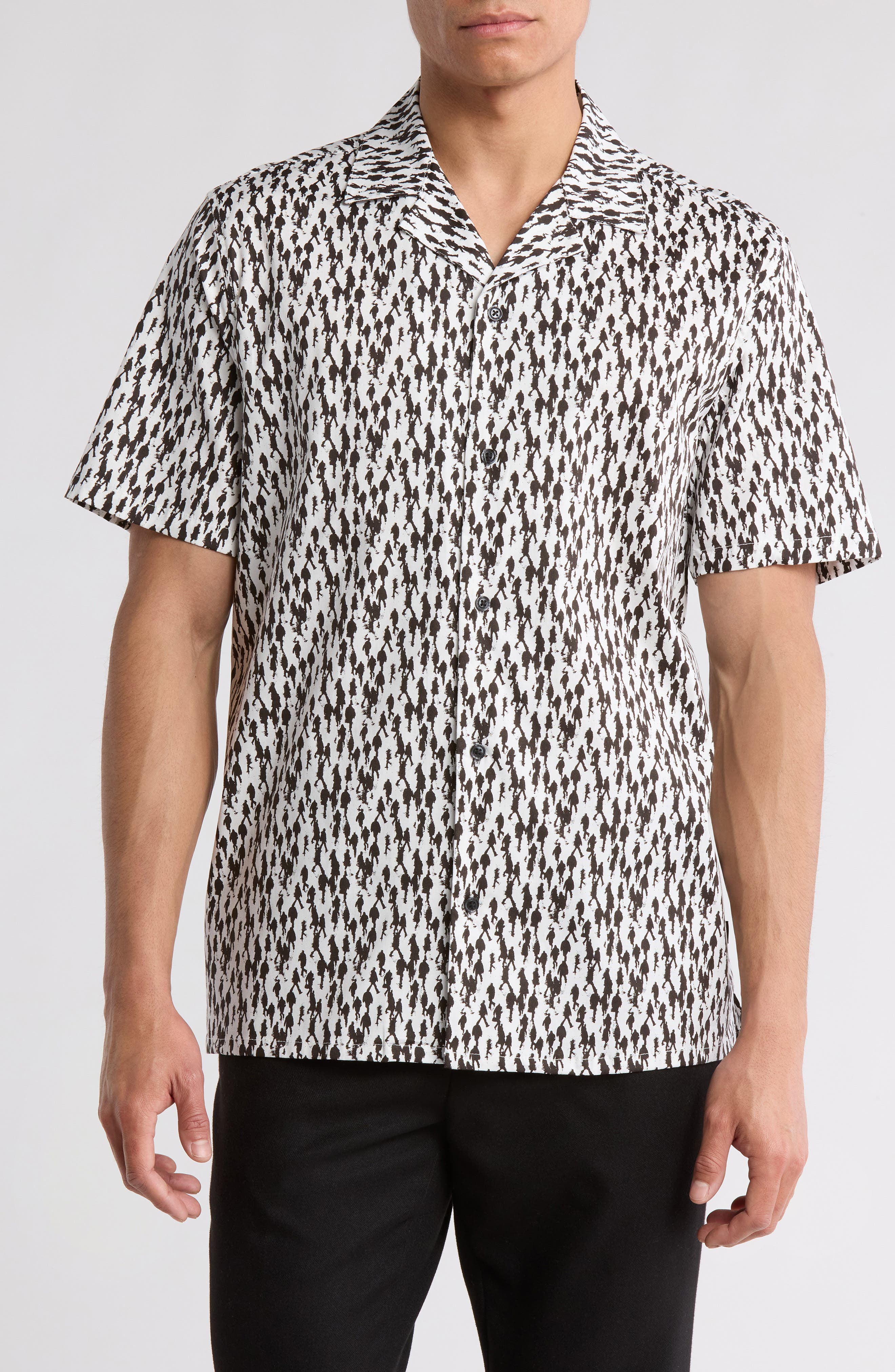 DKNY SPORTSWEAR Malcolm Short Sleeve Camp Shirt